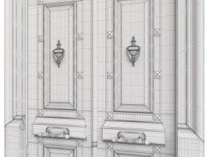 Entrance classic door 106 Modelo 3D