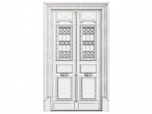 Entrance classic door 107 3D Model