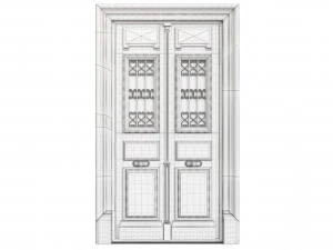 Entrance classic door 107 3D Model