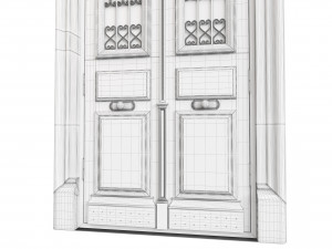 Entrance classic door 107 3D Model