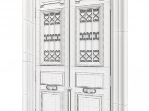 Entrance classic door 107 3D Model