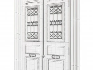 Entrance classic door 107 3D Model