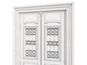 Entrance classic door 107 3D Model