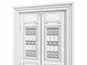 Entrance classic door 107 3D Model