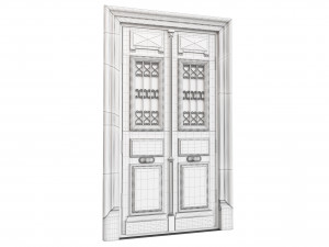 Entrance classic door 107 3D Model