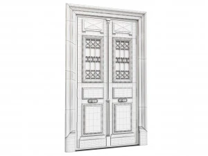 Entrance classic door 107 3D Model