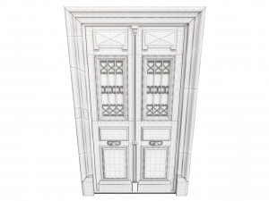 Entrance classic door 107 3D Model