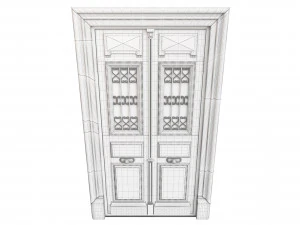 Entrance classic door 107 3D Model