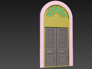 Eingang klassische T&uuml;r 108 3D Modell