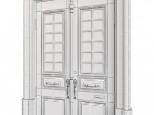Entrance classic door 110 3D 模型