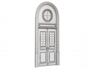 Entrance classic door 110 3D 模型