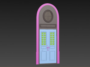Entrance classic door 110 3D 模型