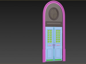 Entrance classic door 110 3D 模型