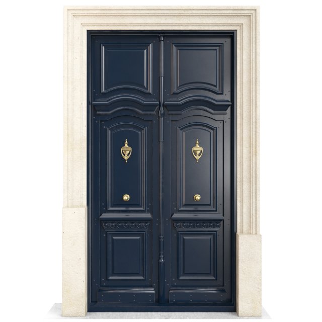 Entrance classic door 112 3D Model .c4d .max .obj .3ds .fbx .stl .blend 