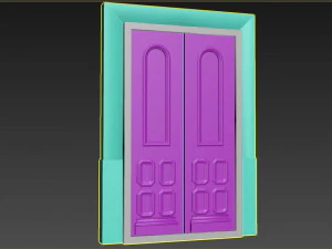 Entrance classic door 114 3D Model
