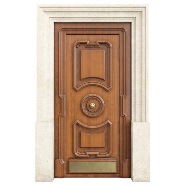Entrance classic door 115 3D Model .c4d .max .obj .3ds .fbx .stl .blend 
