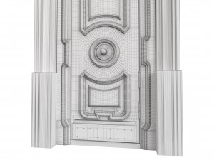 Entrance classic door 115 3D Model
