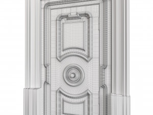Entrance classic door 115 3D Model