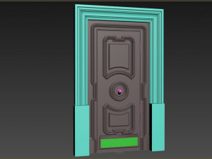 Entrance classic door 115 3D Model
