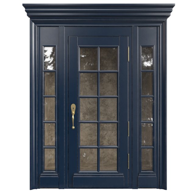 Entrance classic door 116 3D Model .c4d .max .obj .3ds .fbx .stl .blend 