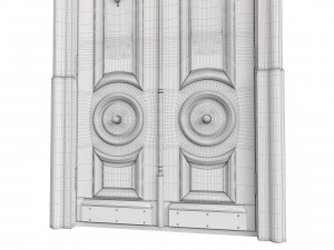 Entrance classic door 117 Modèle 3D