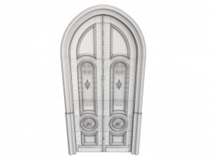 Entrance classic door 117 Modèle 3D