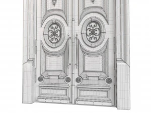 Porta cl&aacute;ssica de entrada 118 Modelo 3D