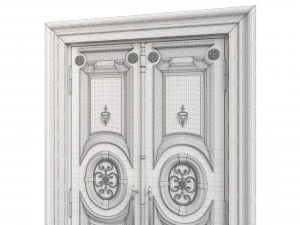 Porta cl&aacute;ssica de entrada 118 Modelo 3D