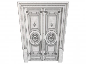 Porta cl&aacute;ssica de entrada 118 Modelo 3D