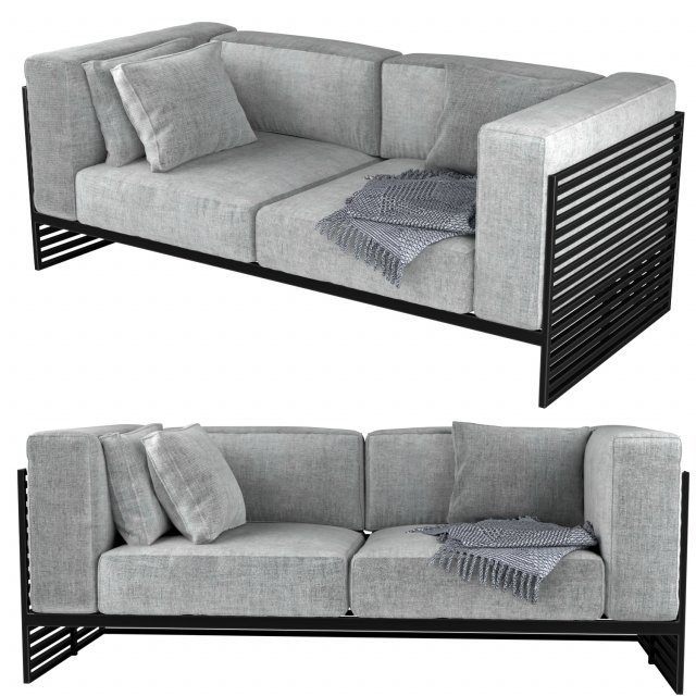 Dijon sofa 3D-Modell .c4d .max .obj .3ds .fbx .stl .blend 