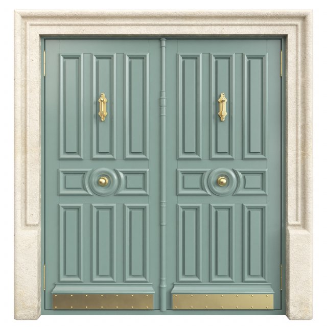 Entrance classic door 119 Model 3D .c4d .max .obj .3ds .fbx .stl .blend