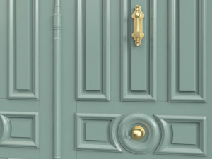 Entrance classic door 119 Model 3D