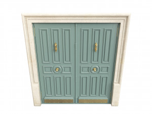 Entrance classic door 119 Model 3D