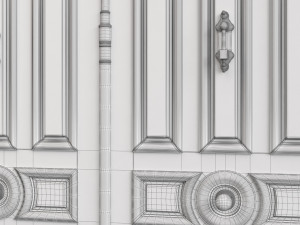 Entrance classic door 119 Model 3D