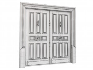Entrance classic door 119 Model 3D