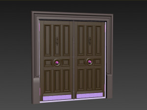 Entrance classic door 119 Model 3D
