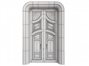 Entrance classic door 120 3D 模型