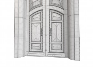 Entrance classic door 120 3D 模型