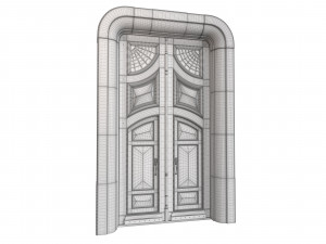 Entrance classic door 120 3D 模型