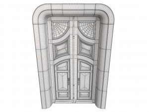 Entrance classic door 120 3D 模型