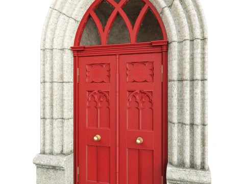Entrance classic door 121 3D Model