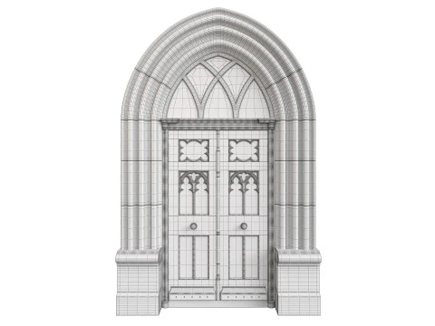 Entrance classic door 121 3D Model