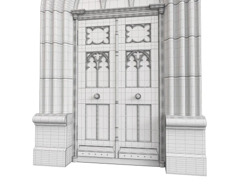 Entrance classic door 121 3D Model