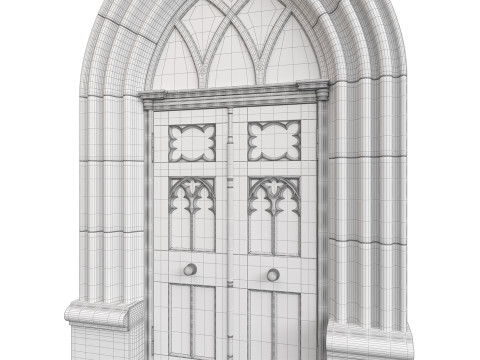 Entrance classic door 121 Modèle 3D
