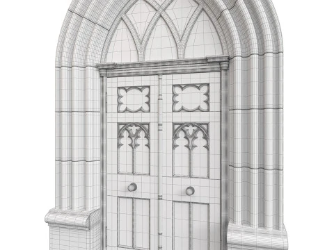 Entrance classic door 121 3D Model