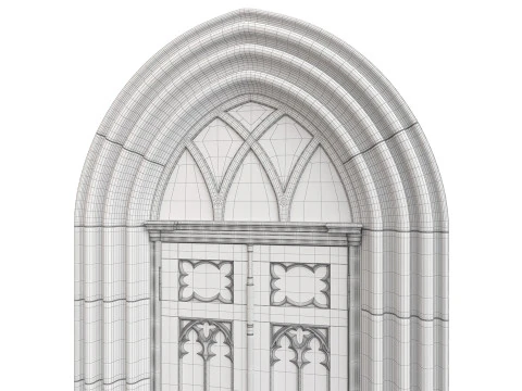 Entrance classic door 121 3D Model