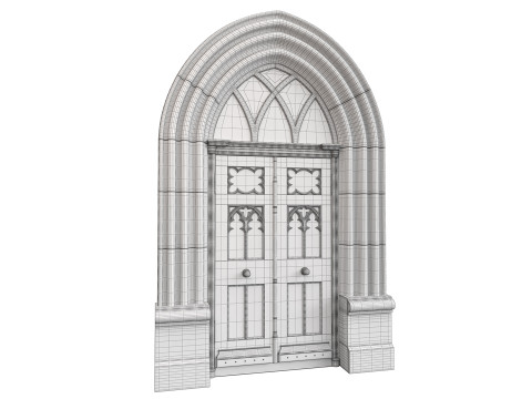 Entrance classic door 121 Modèle 3D