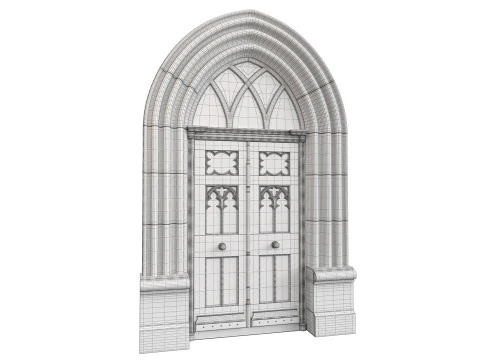 Entrance classic door 121 3D Model