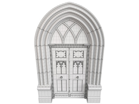 Entrance classic door 121 Modèle 3D