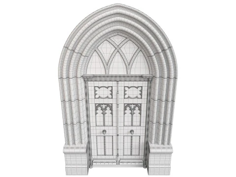 Entrance classic door 121 3D Model